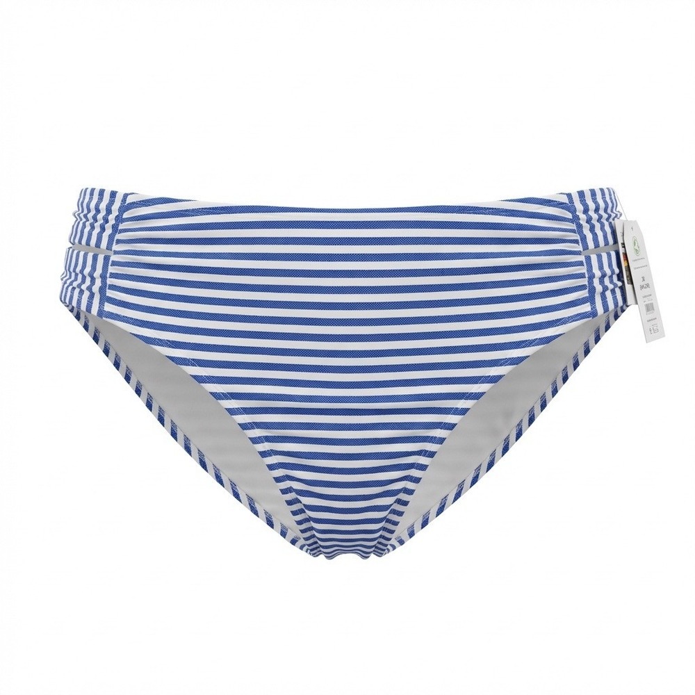 TIME & TRU Mid-Rise Swimsuit‎ Bottoms 3X (24W-26W) Blue Stripe Strappy Sides NEW